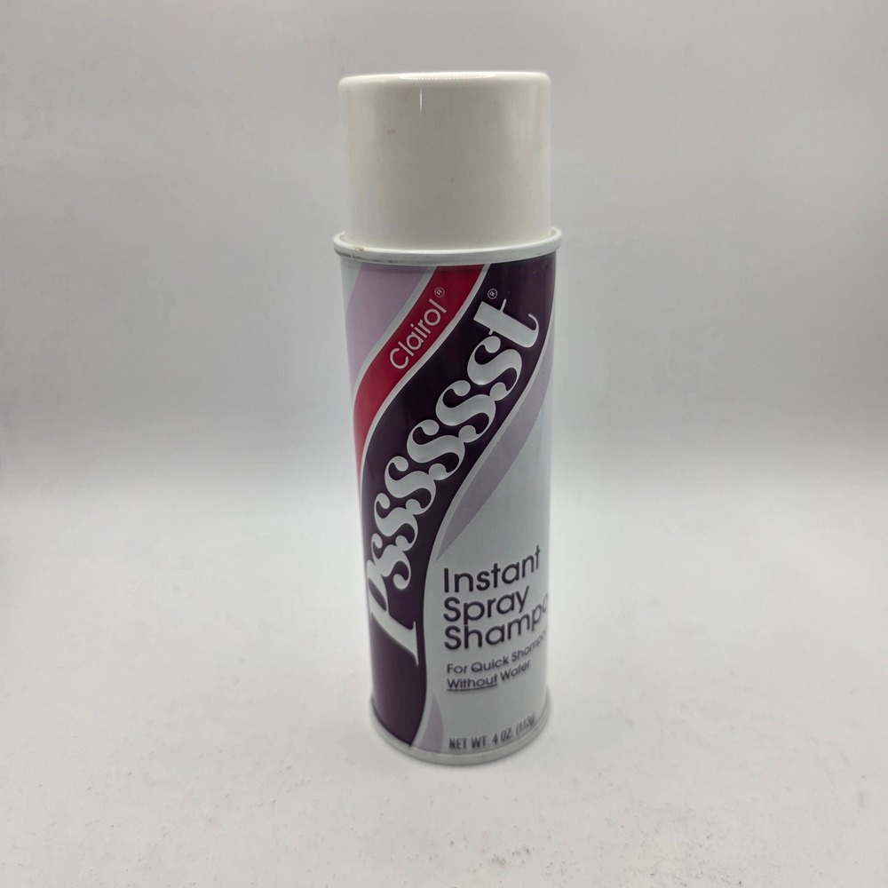 Vintage Clairol Psssssst Instant Spray Shampoo 4oz Original Formula Aerosol Can